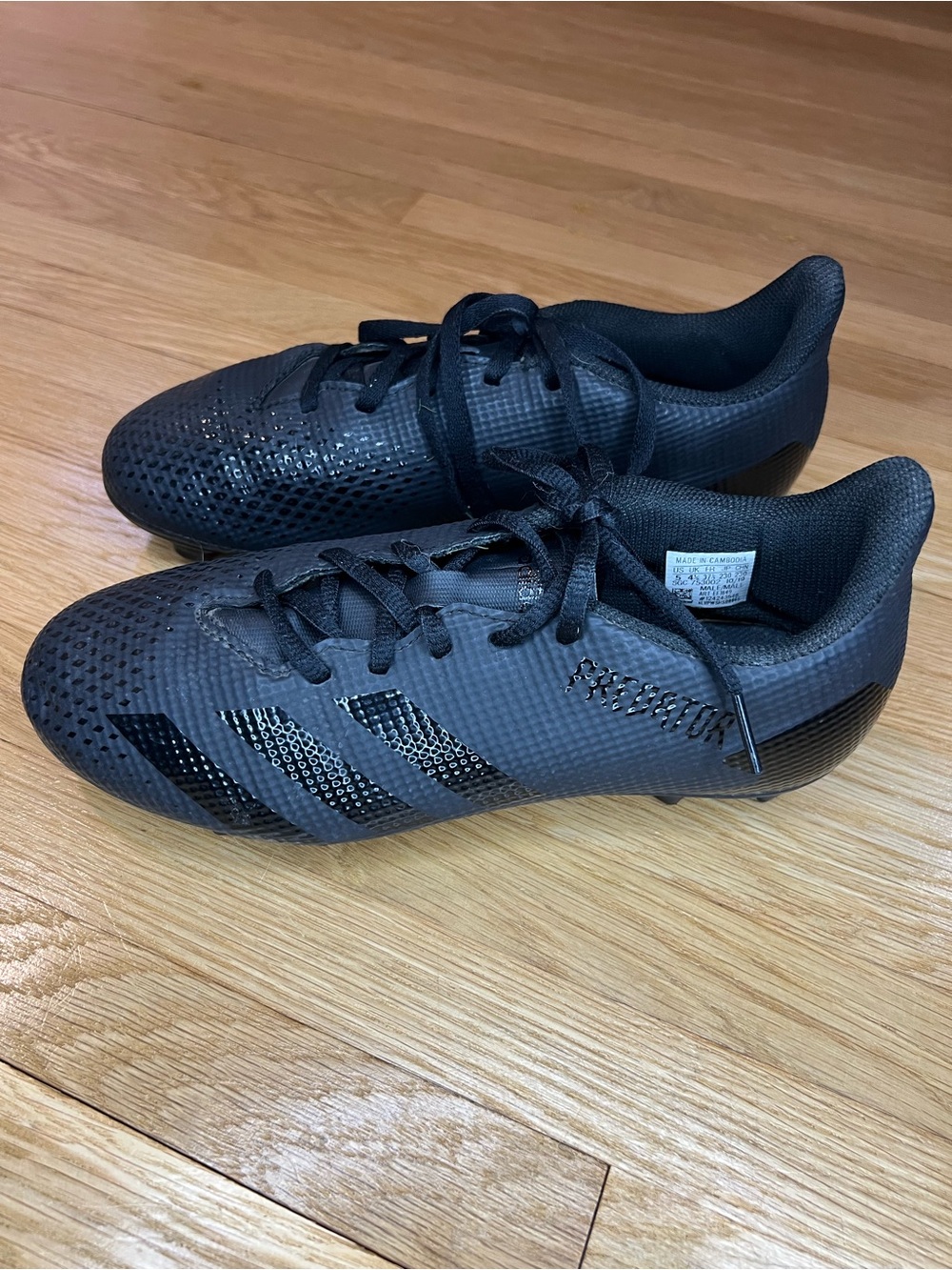 Adidas Cleats, Black, Sz 5 Youth, Kids, Soccer, Baseball, Football, Softball